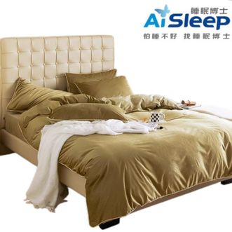 睡眠博士/AiSleep  提花立体绒四件套（枫叶绿）