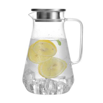 绿珠lvzhu 冷水壶-冷热皆可用 1.6L大容量高硼硅玻璃耐高温凉水壶奶茶果汁白开冷泡瓶 单壶L616