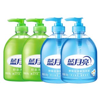 蓝月亮  清洁洗手液组合：芦荟抑菌洗手液500g*2瓶+野菊花清爽洗手液500g*2瓶 家庭用洗手护手清洁双手