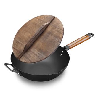 三禾/SANHO  健康轻铁锅  锅口径约30cm  炒锅炒菜锅煮锅单柄锅不锈轻铁锅厨房锅具用品