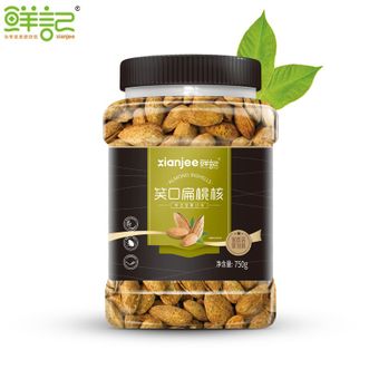 鲜记/xianjee  笑口扁桃核750g/罐 每日坚果炒货 手剥干果特产 办公室休闲零食