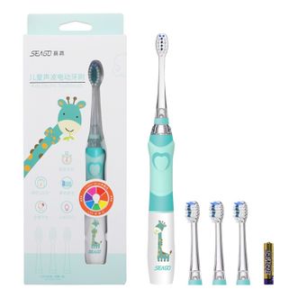 赛嘉（Seago）儿童电动牙刷 家用3-12岁软毛防水声波全自动电动牙刷 SG-918 绿色