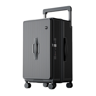 锐承（Ruicheng）  行李箱大容量 新款宽拉杆侧开深仓旅行箱 859-20寸暗夜黑