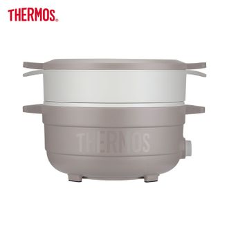 膳魔师（THERMOS）  3L电火锅家用火锅双档火力上蒸下煮不粘锅多功能锅电煮锅涮肉锅火锅