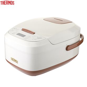 膳魔师（THERMOS）  4L电饭煲微电脑电饭锅 预约定时多功能煮饭煮粥煲汤炖煮锅厨房家用电器电炖锅电锅电热锅EHA-4143E奶白色