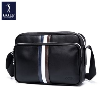 高尔夫GOLF 单肩包真皮大容量斜挎包商务男士包背包休闲横款男包D841908
