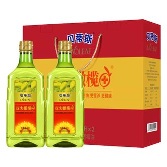 贝蒂斯/BETIS  葵花橄榄食用植物调和油 1Lx2瓶 礼盒装