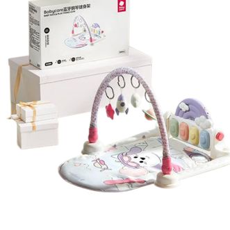 babycare  蓝牙钢琴健身架节日礼物宝宝玩具蓝牙 西高地-黎空紫