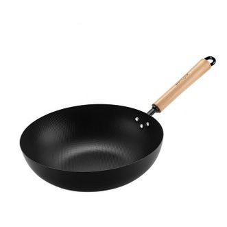 美厨（MAXCOOK）家用厨房窒化纯铁32cm炒锅炒菜锅无涂层平底菜锅通用MCC3799