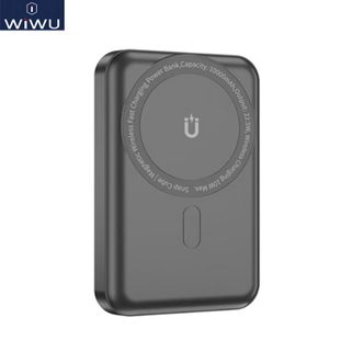 WiWU  唯吾无线磁吸充电宝SC10000【黑色】 适用于苹果华为安卓 支架移动电源Magsafe便携上飞机3C认证