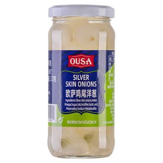欧萨/OUSA  西班牙原装进口 鸡尾洋葱240g低脂冷盘蔬菜沙拉西餐配料即食小菜