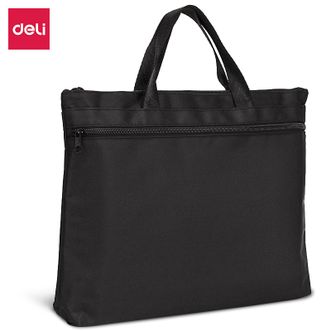 得力/deli  双层拉链手提式事务袋 5845黑