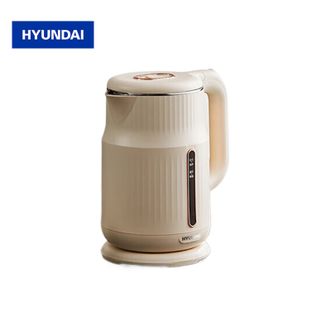  Hyundai  热水壶 家用烧水壶双层防烫保温304不锈钢1.7L