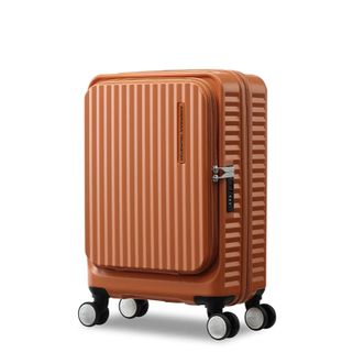 美旅/American Tourister  行李箱20英寸 前开盖轻便登机箱旅行箱胖胖箱  NF2*001  橘色/黑色
