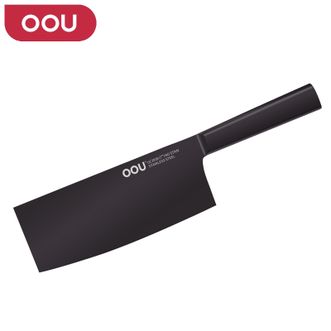 OOU  黑刃系列男款刀具 家用厨房不锈钢菜刀切片刀切肉黑刃菜刀