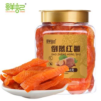 鲜记/xianjee  倒蒸红薯348g/罐 农家原味番薯条 休闲零食 黄金地瓜干 办公室小吃