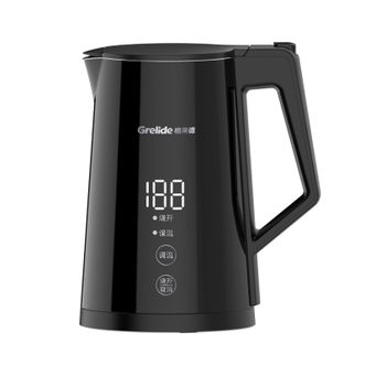 格来德/Grelide  烧水壶电热水壶多段恒温1.7L不锈钢双层防烫无缝内胆智能数显D3815E