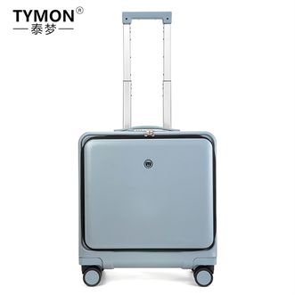 泰梦TYMON 拉杆箱 18英寸前开盖多功能铝框行李箱 USB充电 手机架 水杯架 电脑密码箱大容量商务登机箱 男女出差旅行箱 流光疏影