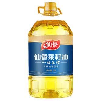 仙餐  食用油四川压榨 一级压榨非转基因菜籽油 5L
