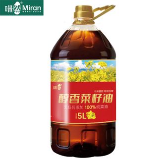 咪然  醇香菜籽油5L精选产地非转基菜籽滴滴香醇香味浓郁