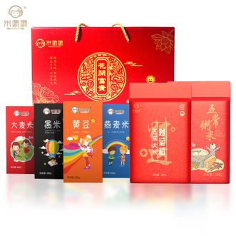 米妹妹  花开富贵杂粮礼盒2.355kg 黄豆五常粥米五常大米杂粮饭米礼盒