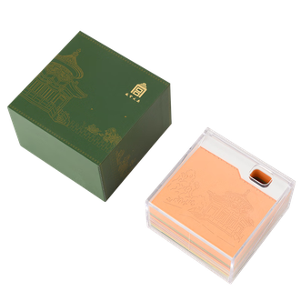 故宫文具  新式手撕本摆件造型玩具 便签纸笔筒 高颜值3D立体创意国潮摆件 御苑佳景款