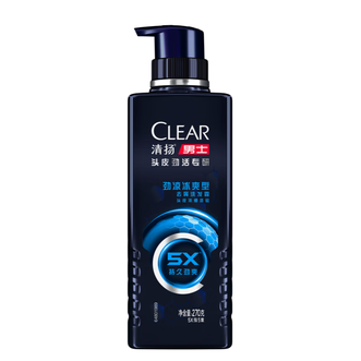 清扬  男士头皮劲活专研劲凉冰爽型去屑洗发露 270G