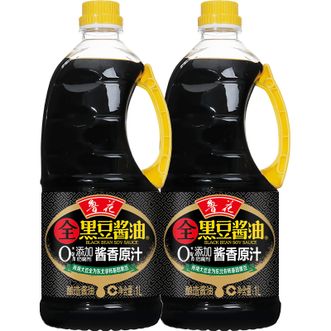 鲁花  黑豆酱油酱香原汁酱油1L*2