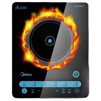 美的（Midea）电磁炉 家用大功率匀火加热火锅炉十档火力智能定时 【配汤锅+炒锅】MC-CLE2221