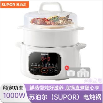 苏泊尔（SUPOR）  电炖锅电炖盅煲汤锅炖汤锅煮粥锅上蒸下炖智能家用可预约