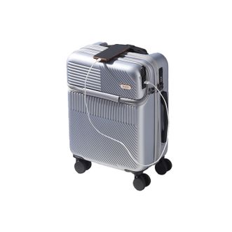 途帮Toboog  前开口登机箱  轻音万向轮充电接口 PC拉杆箱  笔记本旅行箱 2106 20英寸
