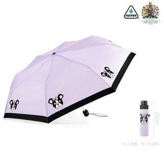 富尔顿   遮阳防晒伞 晴雨两用伞 精美小折叠伞 多用雨伞 Dog Face狗狗脸三折伞