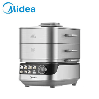 美的/Midea  电蒸锅19L三层大容量不锈钢可拆洗多功能锅炖蒸涮煮一体ZGS352302