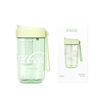 NONOO  元气冷萃杯·可口可乐联名吸管水杯冷萃杯泡茶杯便携杯子550ml   清新绿  CNP550L1