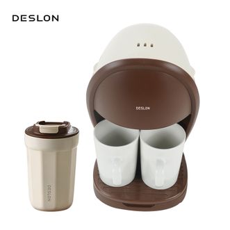德世朗（DESLON）  咖啡机-咖啡杯套装迷你家用小型咖啡器具一键操作简单便捷快速萃取