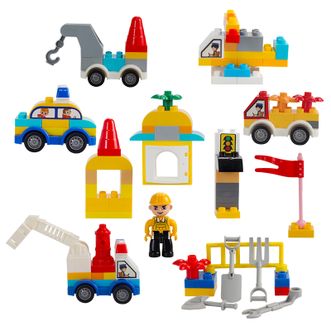 婴侍卫（BBG+）  儿童积木车玩具套装134pcs