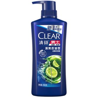 清扬  男士去屑洗发水清爽控油型500g 1瓶