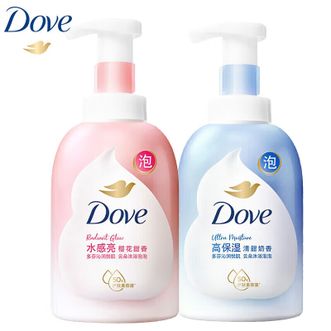 多芬/Dove  泡泡沐浴露 樱花甜香浓密沐浴泡泡400ml+深层营润浓密沐浴泡泡400ml 滋润持久留香绵密泡沫沐浴露