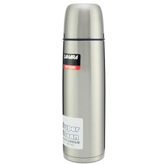 虎牌（TIGER）   保温杯按压式中栓出水不锈钢男女水杯 500ML