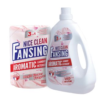 蓝漂（Lam pure）去污去渍洗衣液 2kg* 1瓶+450g*1袋 洗衣液低泡易漂 柔顺护色