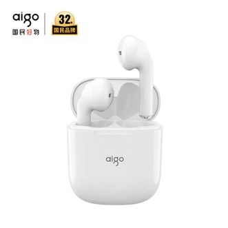 爱国者（aigo）  蓝牙耳机T18 TWS无线降噪穿戴舒适跑步运动耳机 白色