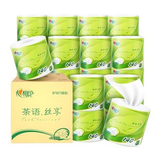 心相印  茶语经典卷纸 140克27粒装四层-茶叶压花卷筒卫生纸