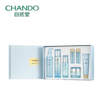 自然堂/Chando  舒缓修护保湿系列四件套礼盒  晶透质地 轻盈易吸收
