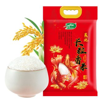 十月稻田  东北长粒香米10斤（5kg*1袋或者2.5kg*2袋随机发货） 包多种包装随机发货