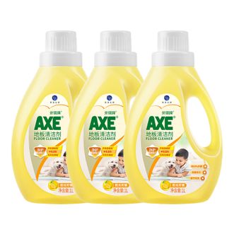 斧头牌（AXE）  地板清洁剂除菌瓷砖大理石卫生间柠檬清香1L拖地清洗液 1L*3瓶