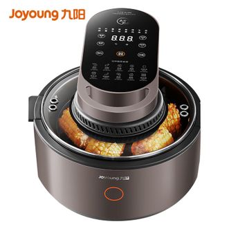 九阳（Joyoung）安心系列太空空气炸锅免翻面5.5L大容量可视机身蒸烤炸一体机秋叶棕KL55-VF739