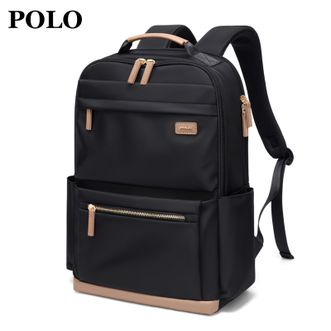 Polo  双肩包女大容量通勤书包电脑包旅行背包 PBS22955