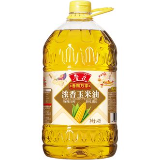 鲁花  香飘万家浓香玉米油4L