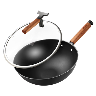 爱仕达/ASD  CF30T4Q老式爆炒菜锅燃气灶电磁炉通用 真有钛丨三层铁炒锅 30cm