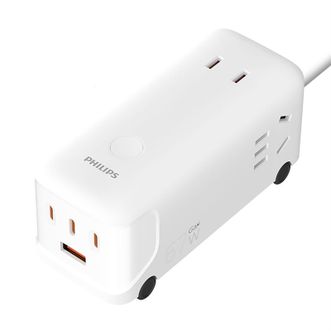 飞利浦/Philips  USB插座 巴士桌面快充排插1.5米7口同充氮化镓USB-3C1A总控SPB8237象牙白